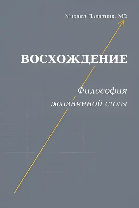 De voorkant van de boekcover toont de titel восхождение in witte letters met een gouden diagonale lijn en auteur mikhail palatnik md