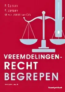 De boekcover van vreemdelingenrecht begrepen door flip jansen en parviz samim toont zwarte tekst op witte achtergrond