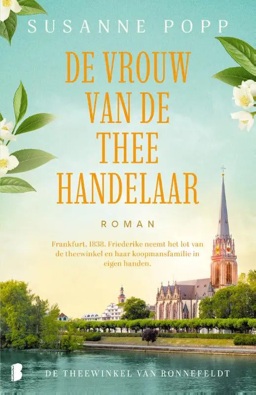 De boekcover toont frankfurts historische architectuur met de spitse toren en friederike neemt het lot in eigen handen