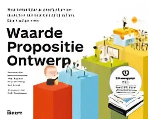 Vibrante meerkleurige brochure met zwart tekst op gele en oranje achtergrond voor waarde propositie ontwerp
