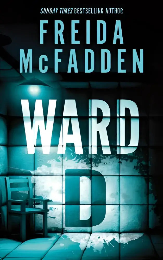 De boekomslag van ward d toont een taut psychological thriller met witte letters op een donkere betegelde achtergrond