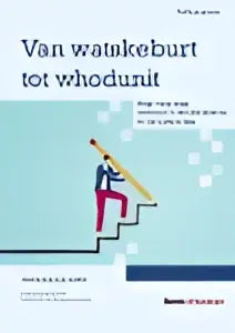 Witte rechthoekige kaarten met zwarte tekst in overlappende diagonaal in van watskeburt tot whodunit van chantal epskamp-dudink bij koninklijke boom uitgevers algemene sociale wetenschappen