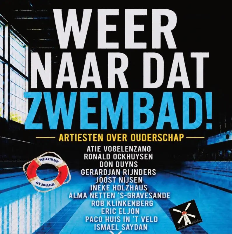 Rode en witte reddingsband met welkom aan boord tekst voor weer naar dat zwembad artiesten over ouderschap product