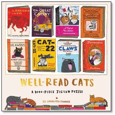 Well-Read Cats - A 1000-piece jigsaw puzzle, reimagining eight literary classics with a unique feline spin