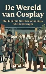 Boekcover de wereld van cosplay met illustratie van fans in kostuum die hun favoriete personages tot leven brengen