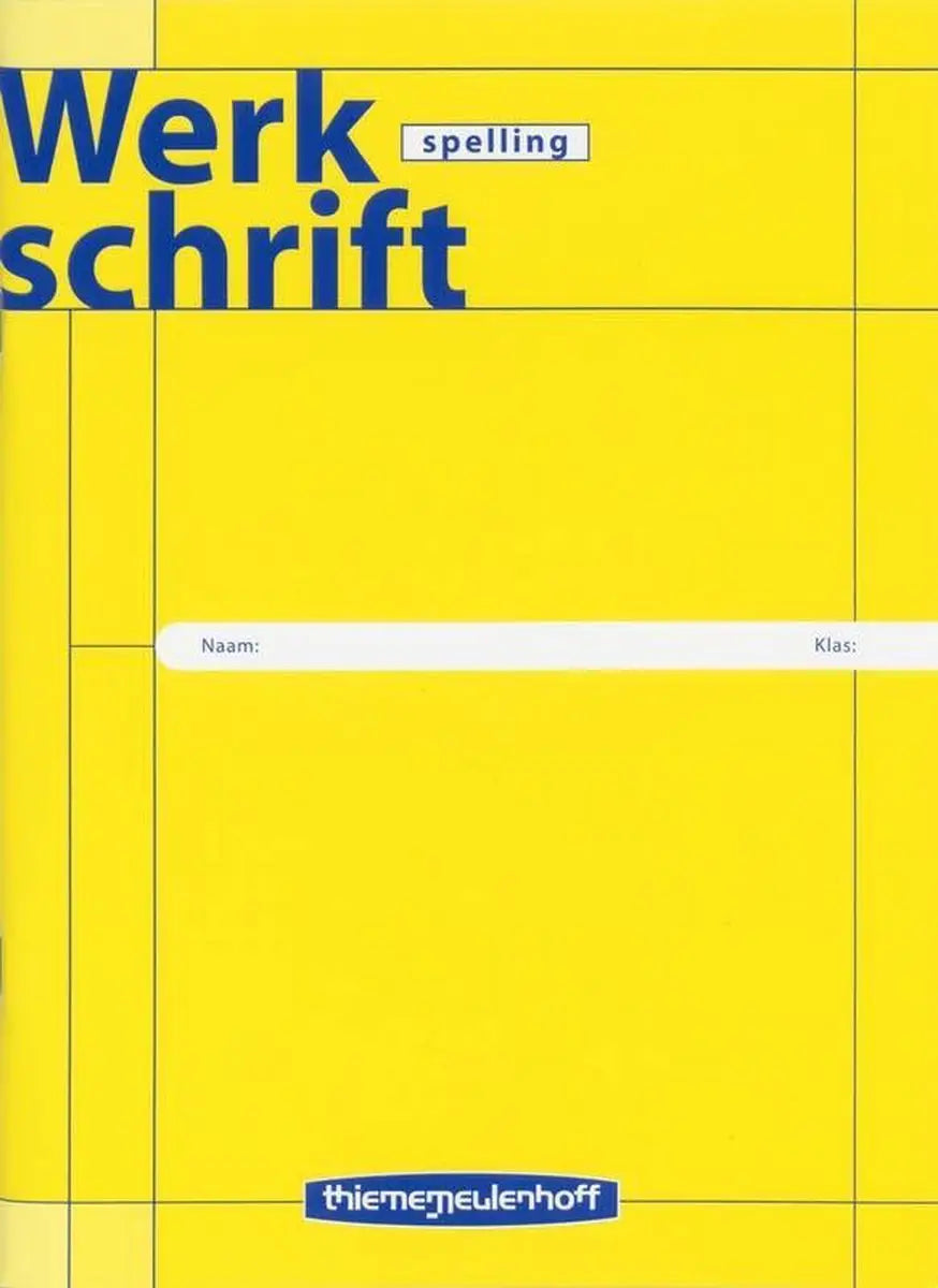 Werkschrift spelling - werkschrift spelling - boek