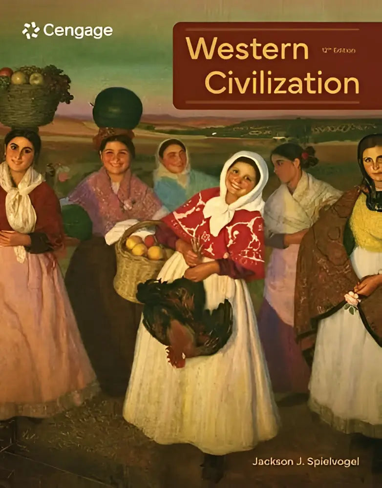 De kaft van de 12e editie western civilization studieboek van jackson j spelvogel met focus op westerse beschaving
