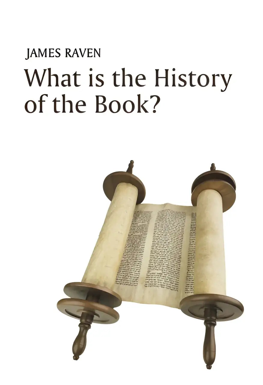 Een oud perkamenten boekrol met beige pagina en donkerbruine houten rollers over de geschiedenis van het boek
