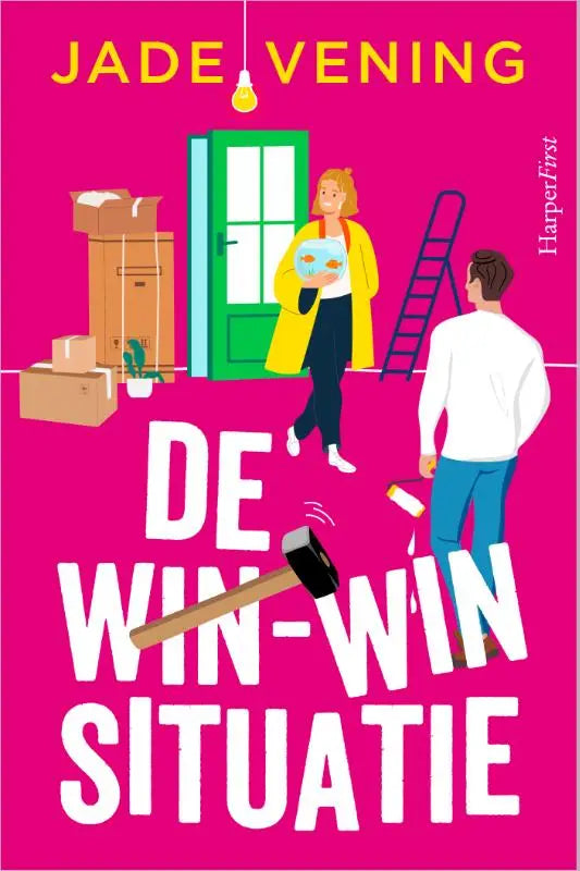 De win-winsituatie boek met roze omslag, witte titel en gele auteur jade vening voor zakelijke inzichten