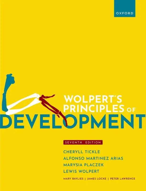 Heldere gele hardcover leerboek wolperts principles of development zevende editie voor developmental biology studies