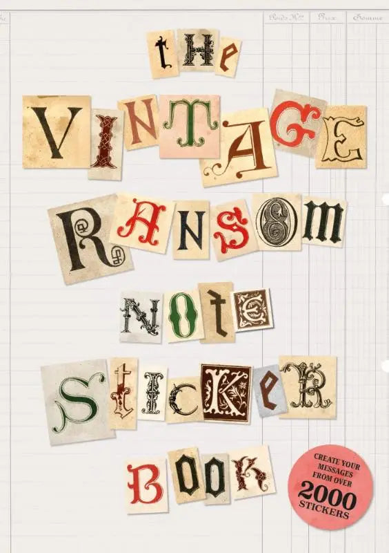 Ye Olde Ransom Note Sticker Book - Over 2000 peel-off letters for your anonymous messages!