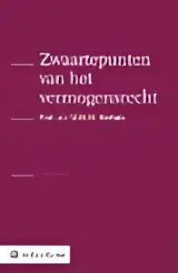 Minimalistische en elegante boekomslag zwaartepunten van het vermogensrecht wit serif op diepmaroon achtergrond wolters kluwer nederland