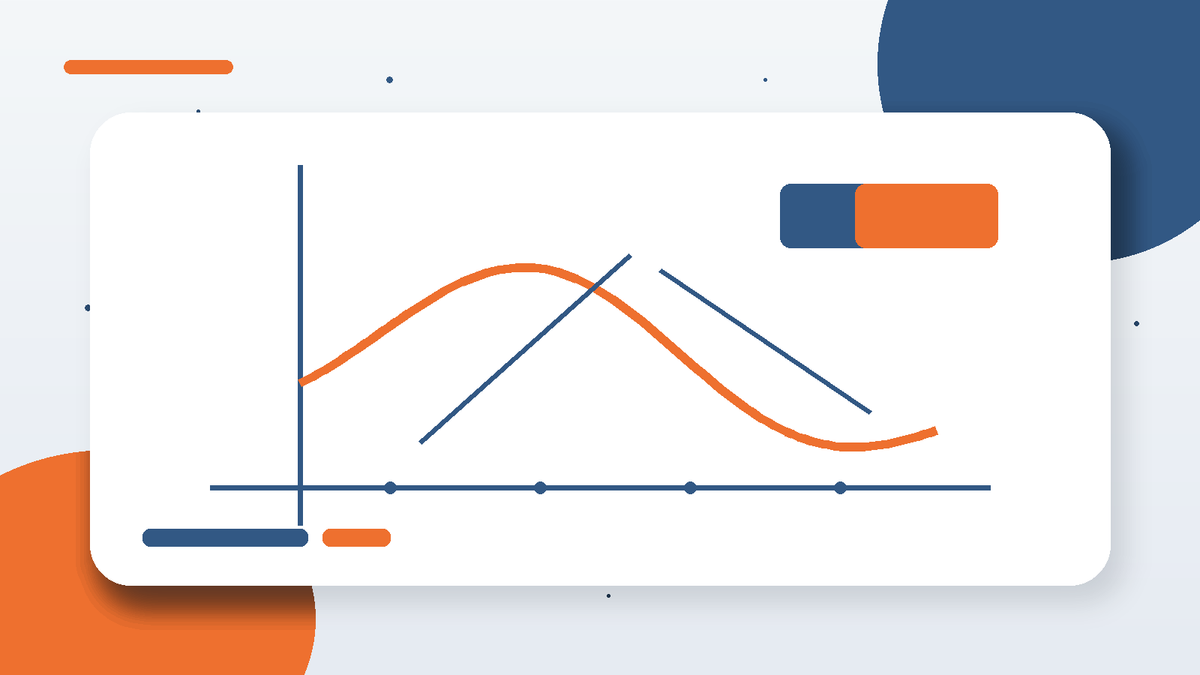 Illustratieve blogheader voor calculus met grafieken, assen en mathematische lijnen