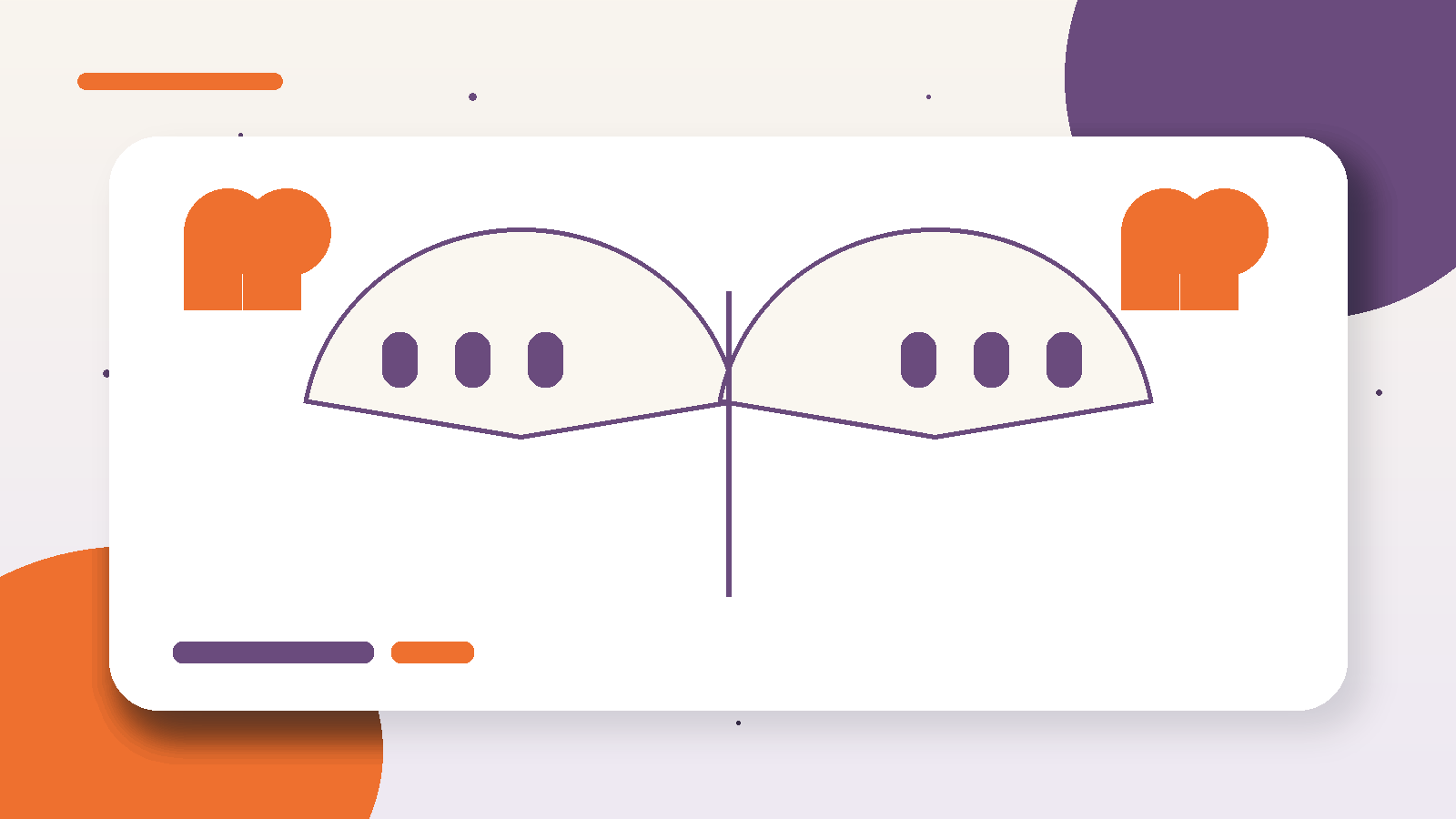Illustratieve blogheader voor taal en letterkunde met open boek en leestekens