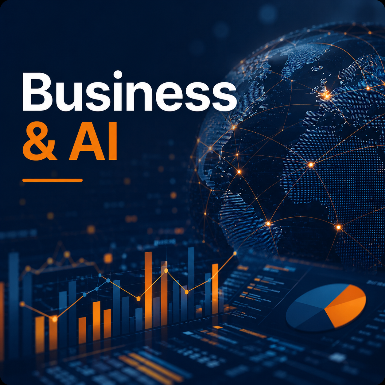 Digitale wereld en data als symbool voor business, economie en AI