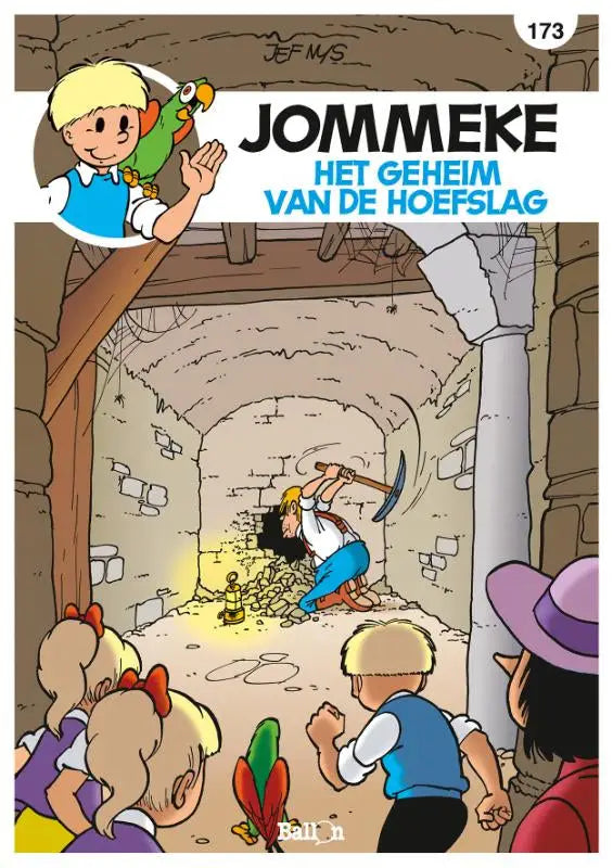 Jommeke stripboek 173 het geheim van de hoefslag met blonde jongen en groene papegaai door jef nys voor algemeen publiek