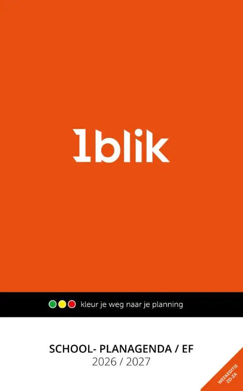 1blik School- Planagenda EF 2026-2027 - standaardeditie
