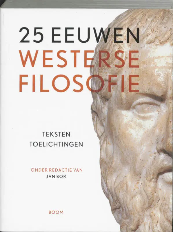 Beige stenen buste van een bebaarde man met gedetailleerde gezichtskenmerken voor 25 eeuwen westerse filosofie
