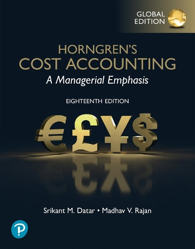 COST ACCOUNTING MANAGERIAL EMPHASIS