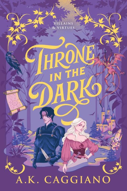 Throne in the Dark - A Feel-Good Cosy Romantasy Adventure (Villains & Virtues Book 1)