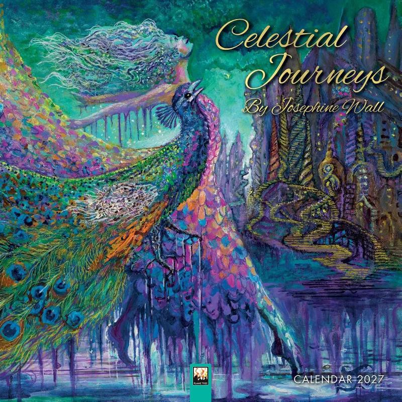 Celestial Journeys by Josephine Wall Calendar 2027 (Art Calendar) - Original Flame Tree Publishing-Kalender [Kalender]