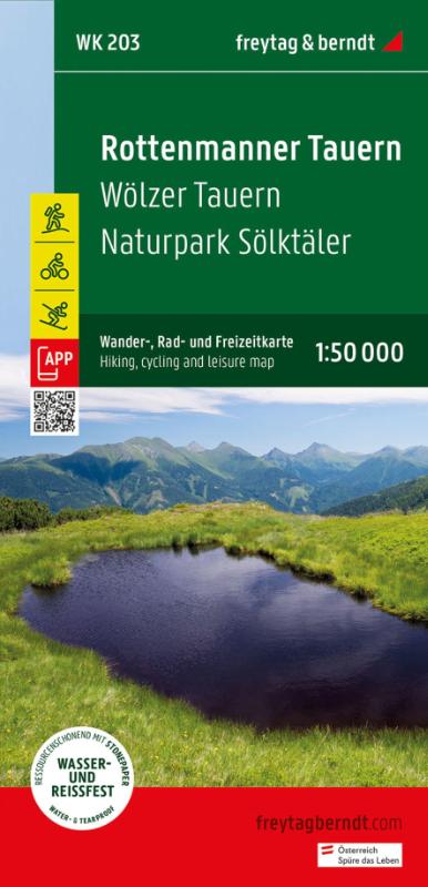 freytag & berndt Wanderkarte WK 203 Rottenmanner Tauern, Wölzer Tauern - Naturpark Sölktäler 1:50.000 - mit APP, wasserfest und reißfest