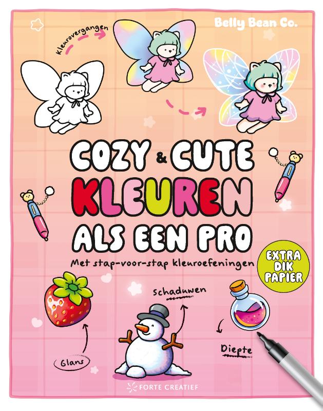 Cozy & cute kleuren als een pro - met stap-voor-stap kleuroefeningen