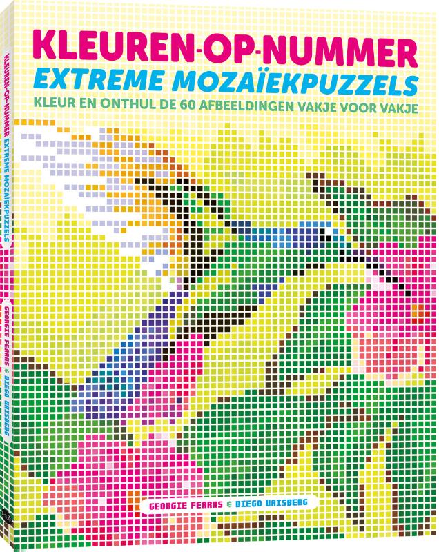 Kleuren-op-nummer: extreme mozaïekpuzzels - Kleur en onthul de 60 afbeeldingen vakje voor vakje