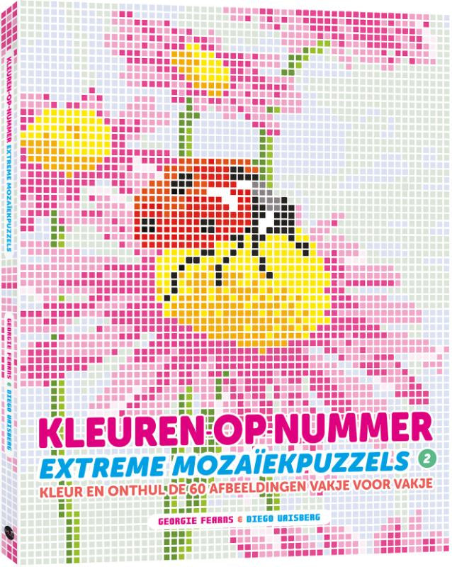 Kleuren-op-nummer: extreme mozaïekpuzzels - Kleur en onthul de 60 afbeeldingen vakje voor vakje