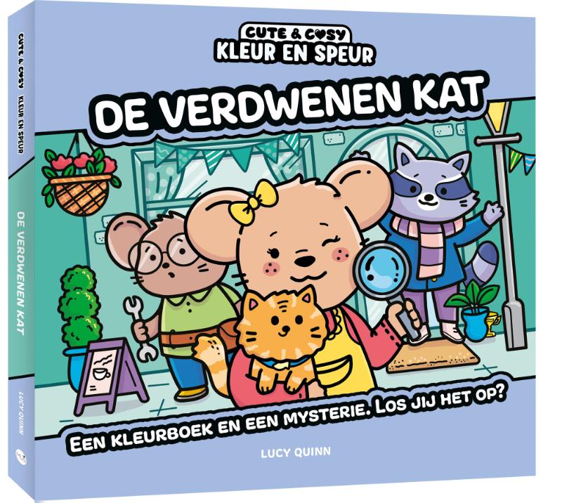 Kleur en speur: De verdwenen kat - Een kleurboek en een mysterie. Los jij het op?