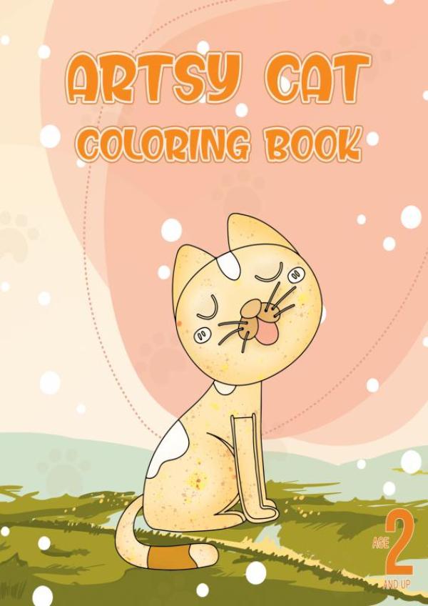Artsy cat coloring book - kleurboek voor kinderen 100 paginas