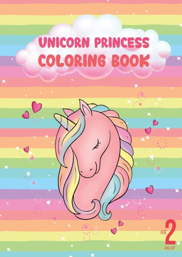 Unicorn princess coloring book - Kleurboek van HugoElena voor kinderen