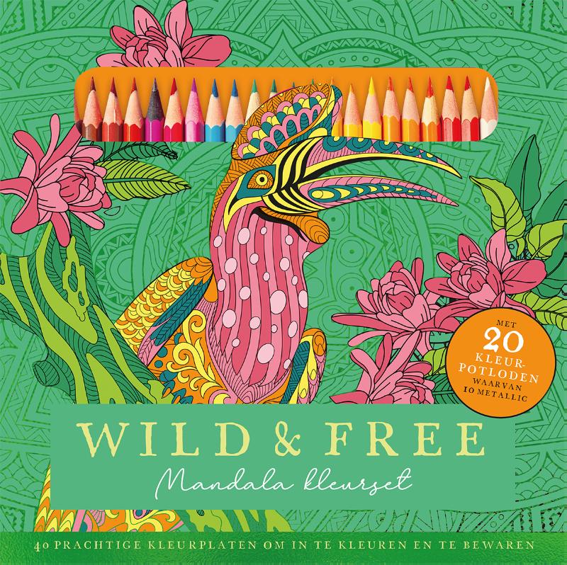 Wild & free Mandala kleurset - 40 prachtige kleurplaten om in te kleuren en te bewaren