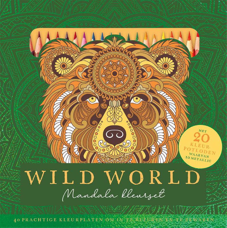 Wild world Mandala kleurset - 40 prachtige kleurplaten om in te kleuren en te bewaren