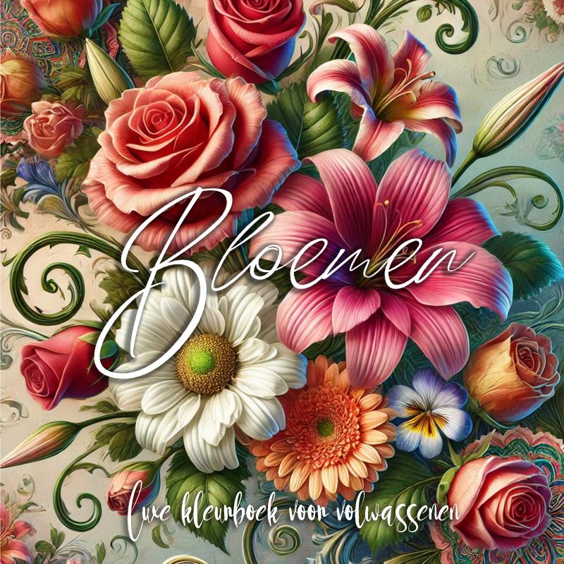 Bloemen Kleurboek voor Volwassenen - 50 ontspannende bloemen kleurplaten voor volwassenen