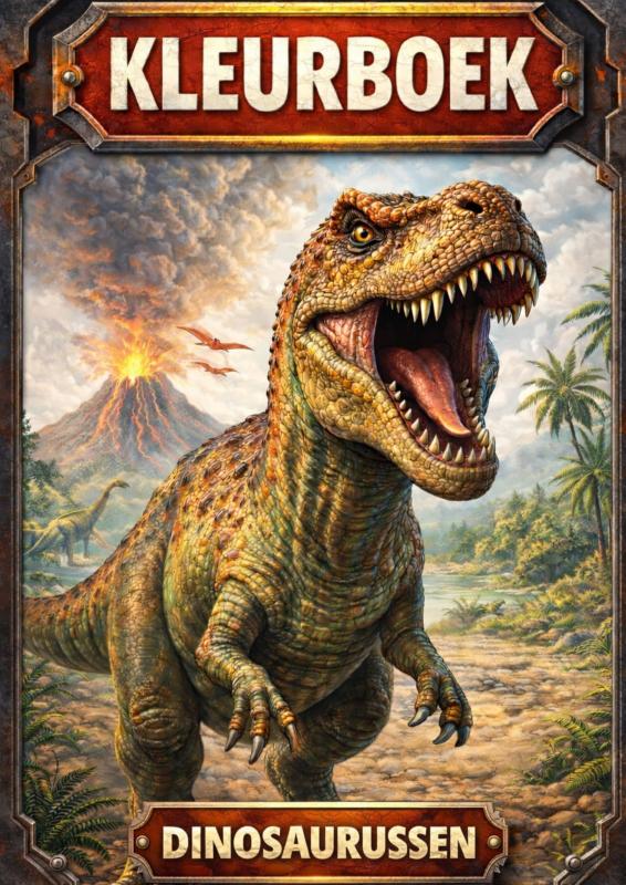 Kleurboek, Dinosaurussen.