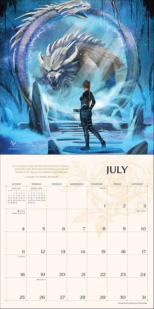 A Court of Thorns and Roses - Officially Licensed Fan Art 2027 Wall Calendar