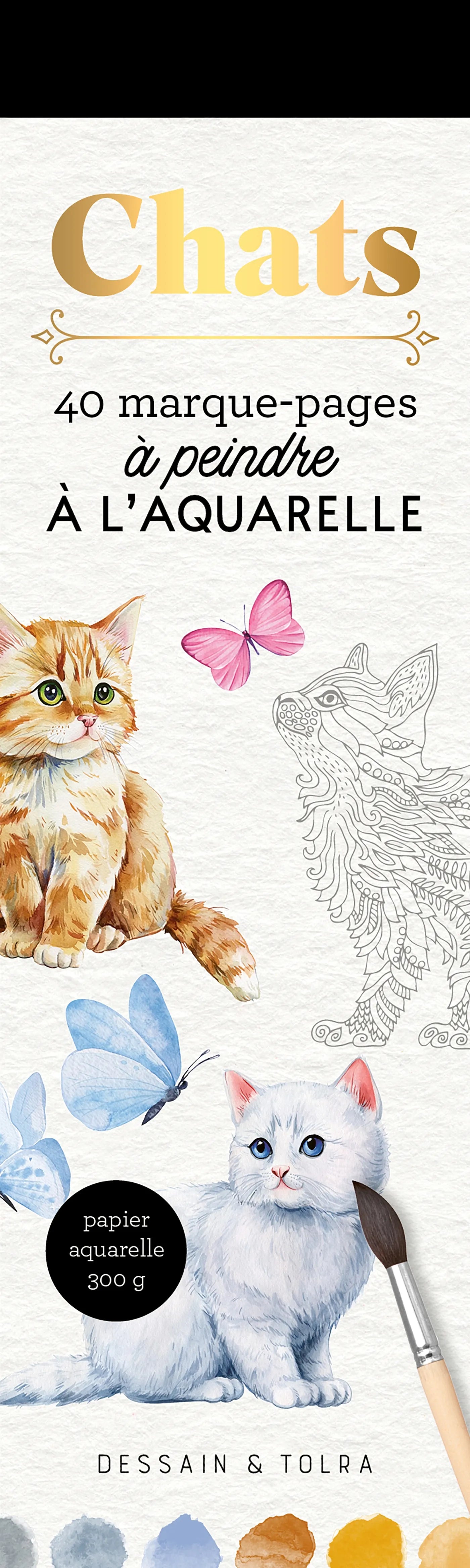 Marquepages Chats - Aquarel Boekenleggers om in te Kleuren
