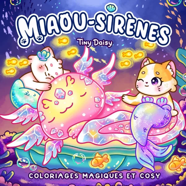 Miaou-Sirènes Coloriages - Cozy Coloring Cats | Tiny Daisy