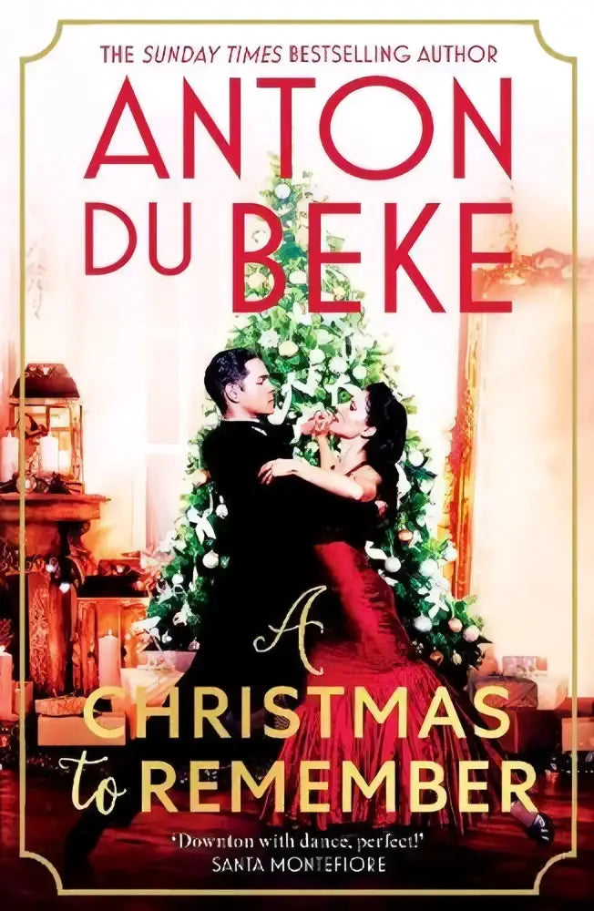 A christmas to remember book cover by anton du beke showing a couple dancing before a decorated christmas tree