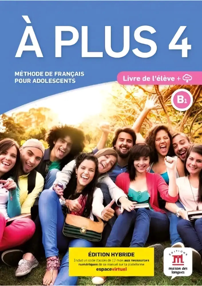 À plus 4 version internationale livre vibrant et coloré pour adolescents avec illustration d étudiants souriants