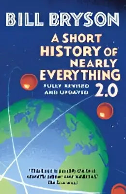 Boekcover A short history of nearly everything 2.0 door Bill Bryson met blauwe globe