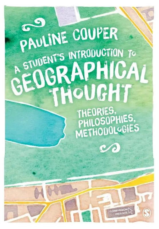 A student’s introduction to geographical thought book cover with green and blue map design for physical geography study