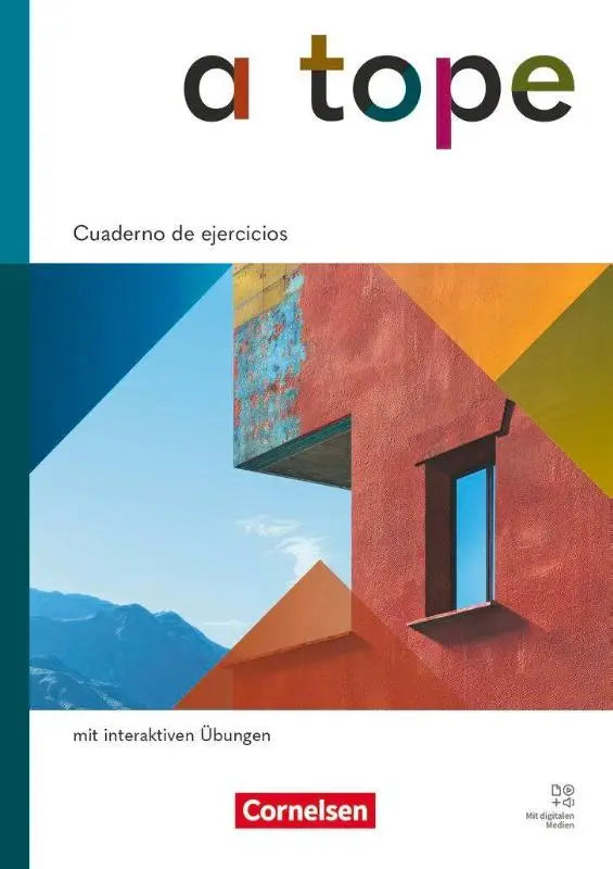Kleurige geometrisch abstracte architecturale omslag van de a tope oefenwerkboek voor neu beginnende fremdsprache gebruikers