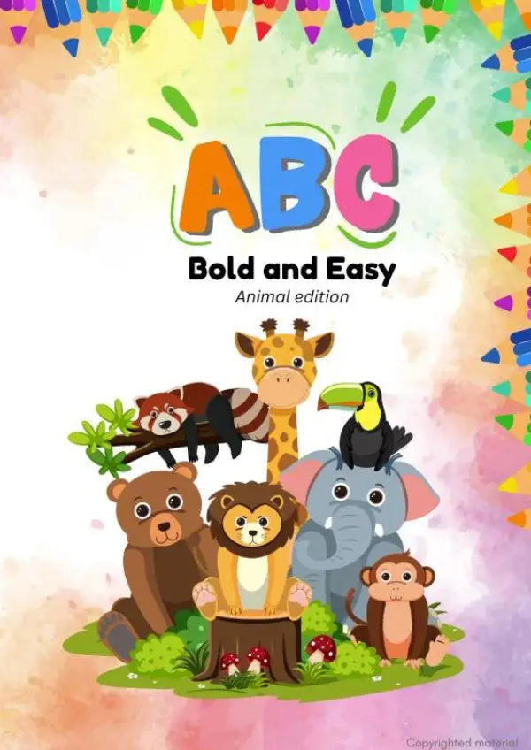 Kleurrijk abc bold and easy leerboek met speelse dierenkarakters voor jonge kinderen nl versie