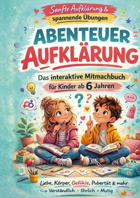 Colorful children’s interactive activity book abenteuer aufklärung das interaktive mitmachbuch for kids 6 and up