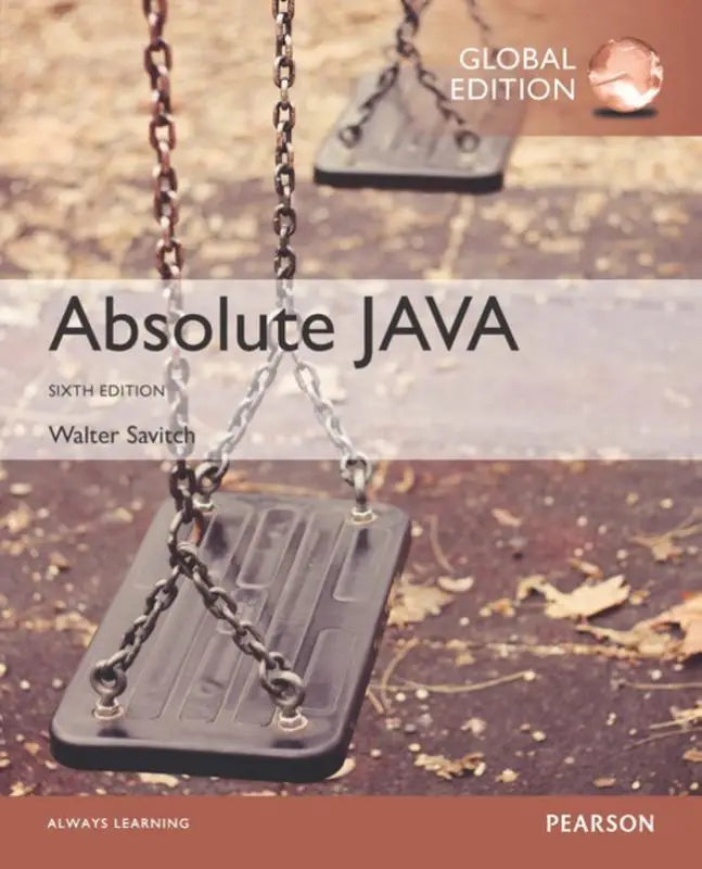 De cover van de zesde editie global edition van absolute java door walter savitch over de java language