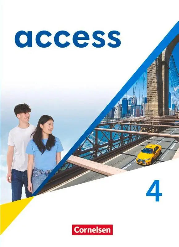 Blauw-witte access band 4 allgemeine ausgabe schoolboek met digitale media met afbeelding van twee lachende studenten