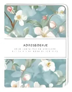Adresboekje dreamy florals met rechthoekige lichtzeegroene textuurcover en gouden folieletters voor contactgegevens