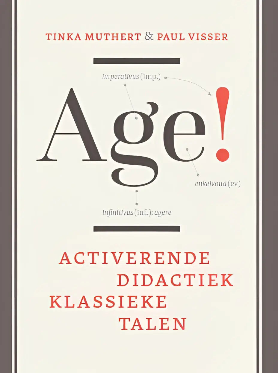 Boekcover age met activerende vakdidactiek klassieke talen in zwart en rood voor klassiek talenonderwijs